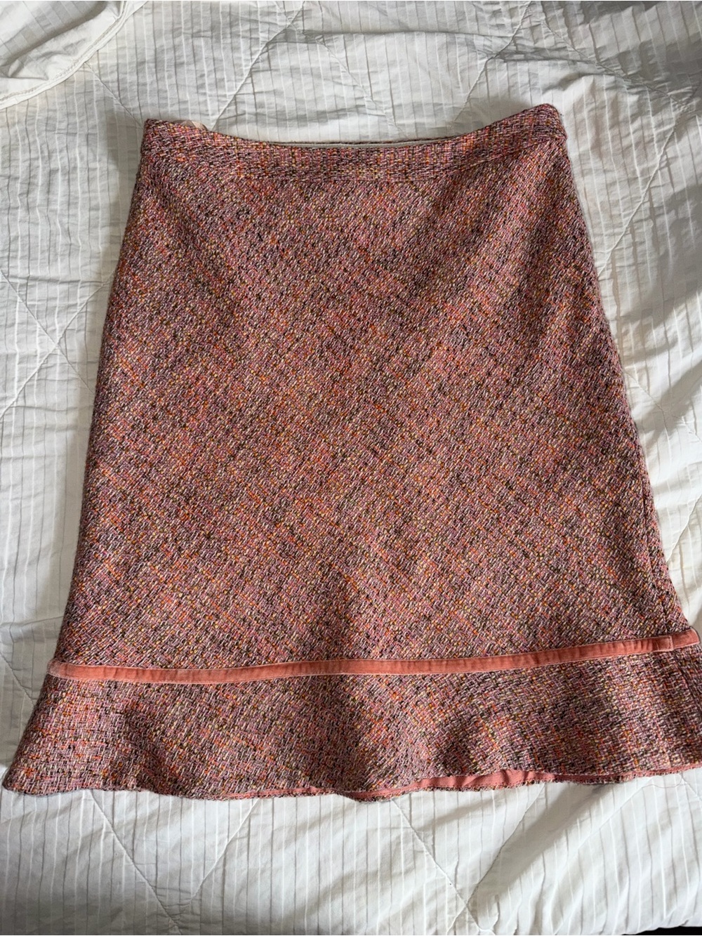 GAP Pink Multicolor Tweed A-Line Skirt